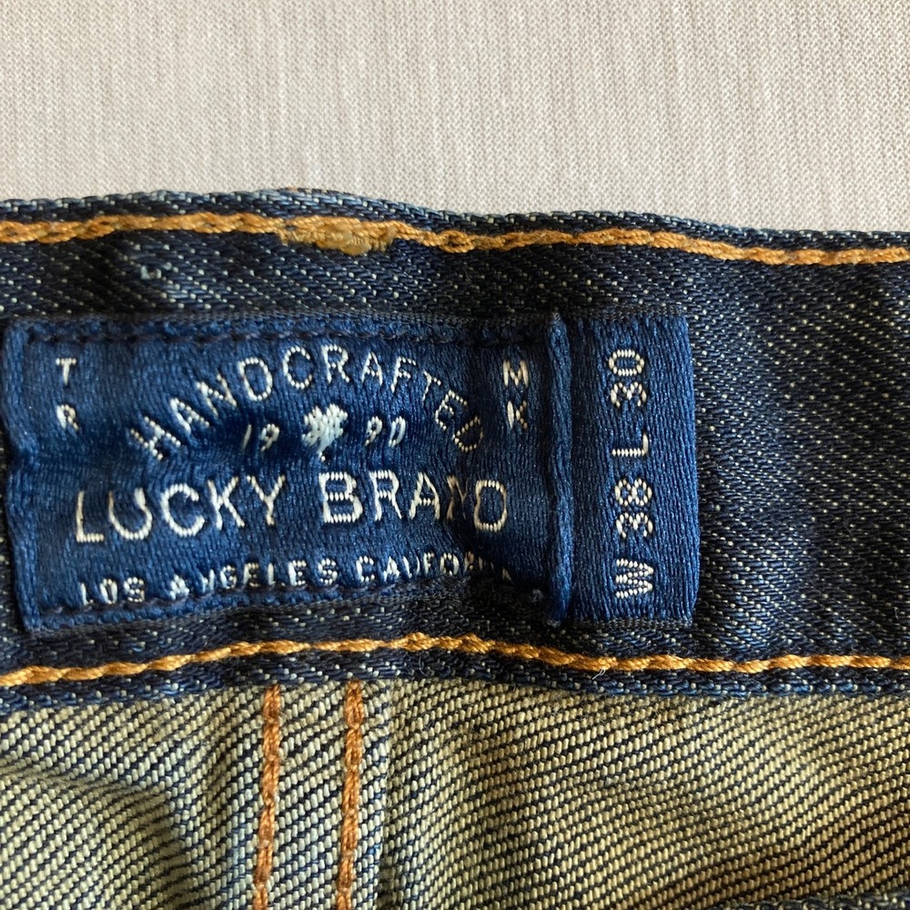 Lucky Brand Jeans Mens 38x30 221 Original Straight Dark Wash 7M11995 Classic - Picture 3 of 15